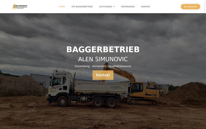 Screenshot of baggerbetrieb-simunovic.de