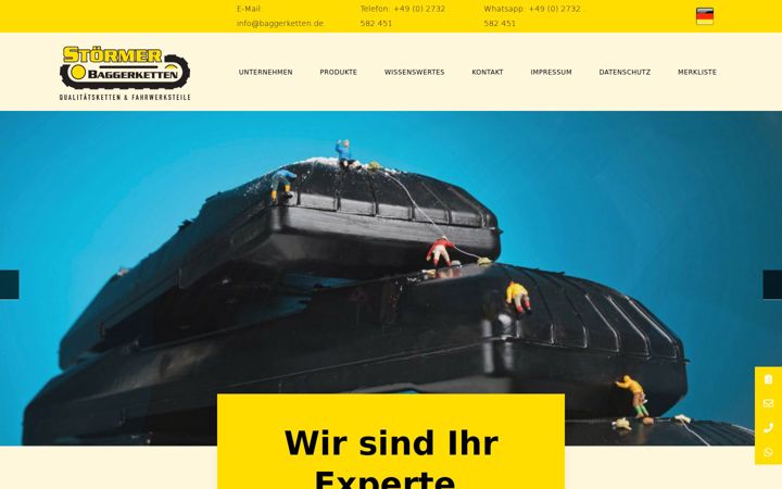 Skjermbilde av baggerketten.de