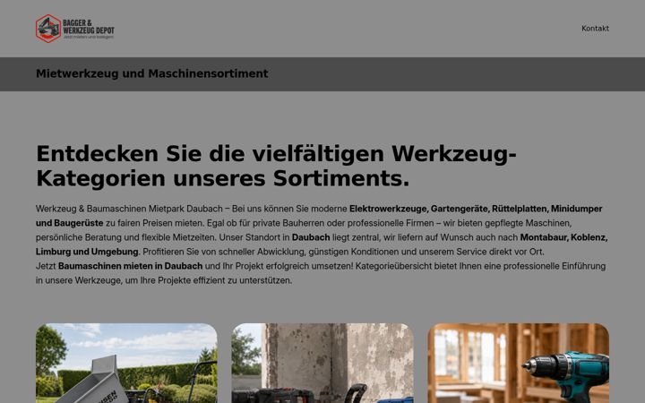 Screenshot of baggerundwerkzeugdepot.de