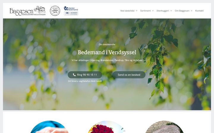 Screenshot of baggesen.dk