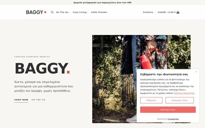 Screenshot of baggy.gr