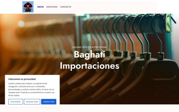 Screenshot of baghatiimportaciones.com