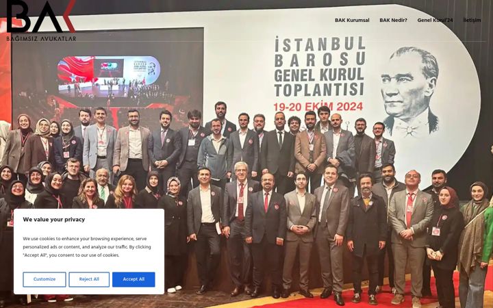 Screenshot of bagimsizavukatlar.com