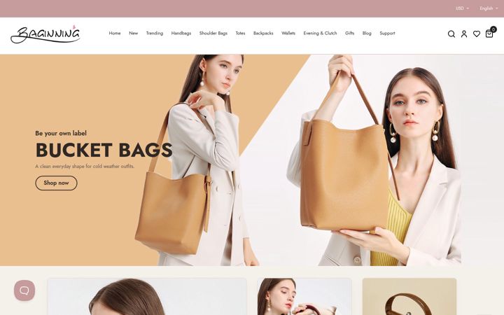 Screenshot του baginning.com