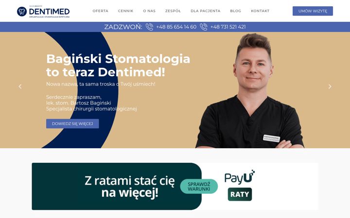 Screenshot of baginskistomatologia.pl