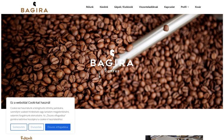 Екранна снимка на bagira.coffee