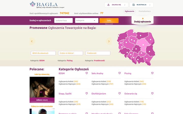 Screenshot of bagla.pl