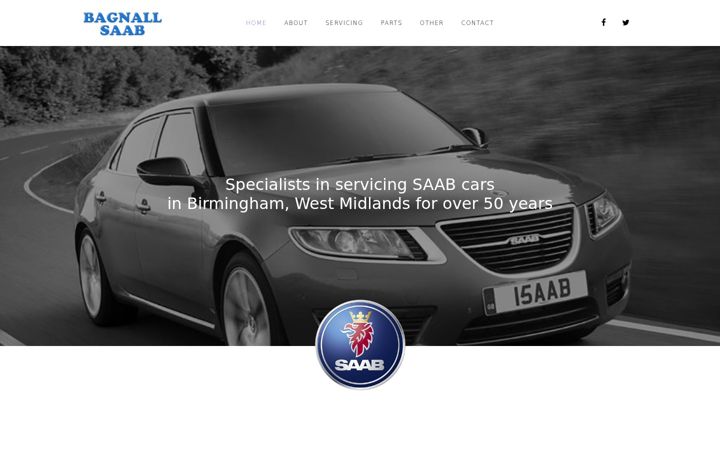 Screenshot of bagnallsaab.com