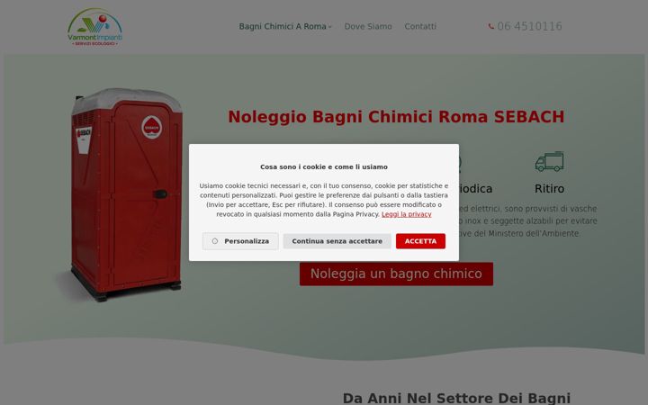 Screenshot of bagnichimici.roma.it