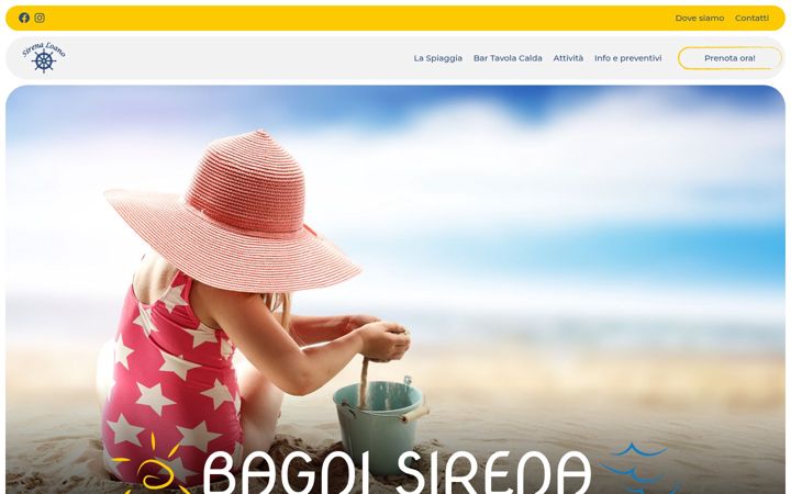 Screenshot of bagnisirenaloano.it
