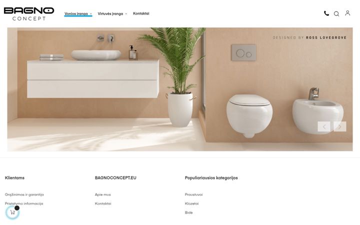 Screenshot of bagnoconcept.eu