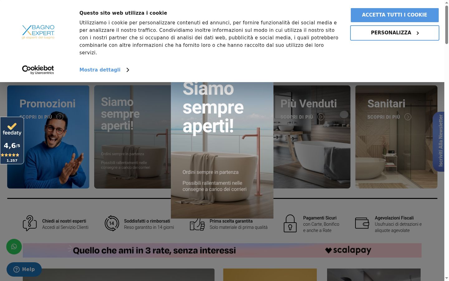 Sutikimo reklamjuostės, rodytos prieš bet kokią sąveiką, ekrano kopija