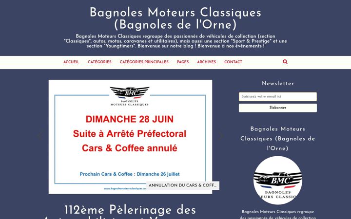Screenshot of bagnolesmoteursclassiques.com