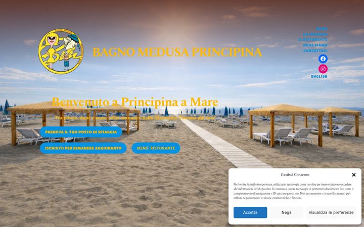 Screenshot of bagnomedusaprincipina.com