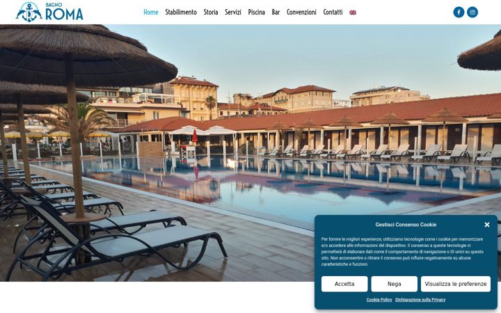 Screenshot of bagnoromaviareggio.com