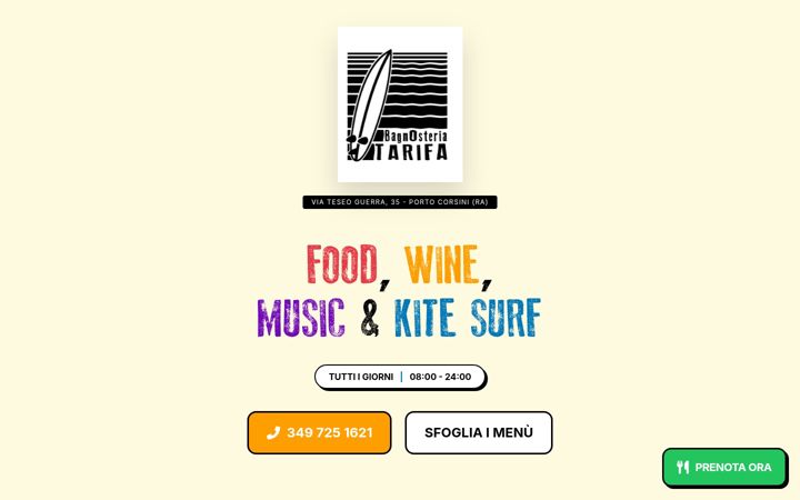 Screenshot of bagnosteriatarifa.it