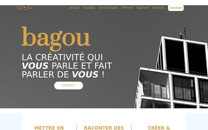 Screenshot of bagou.ch