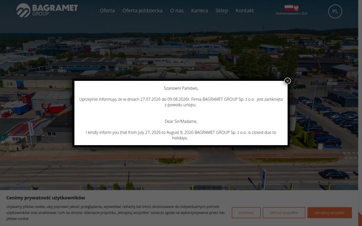 Screenshot of bagramet.eu