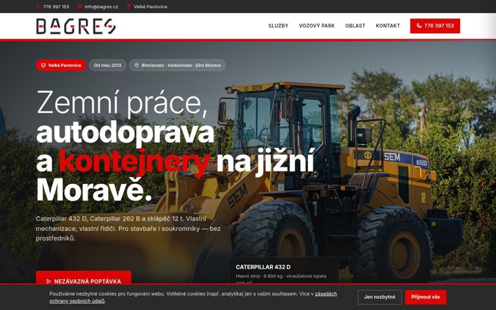 Screenshot of bagres.cz