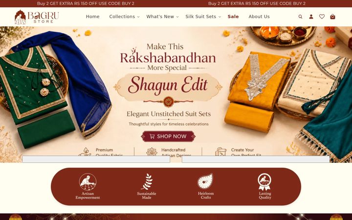 Screenshot of bagrustore.com