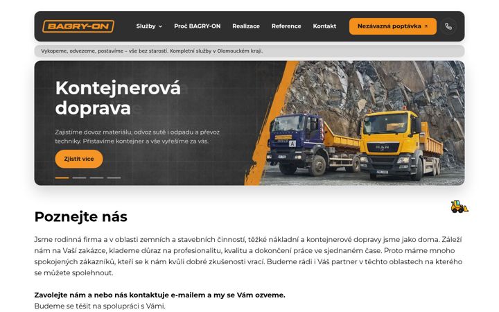 Screenshot of bagry-on.cz