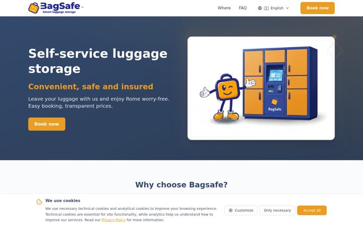 Screenshot of bagsafe.it