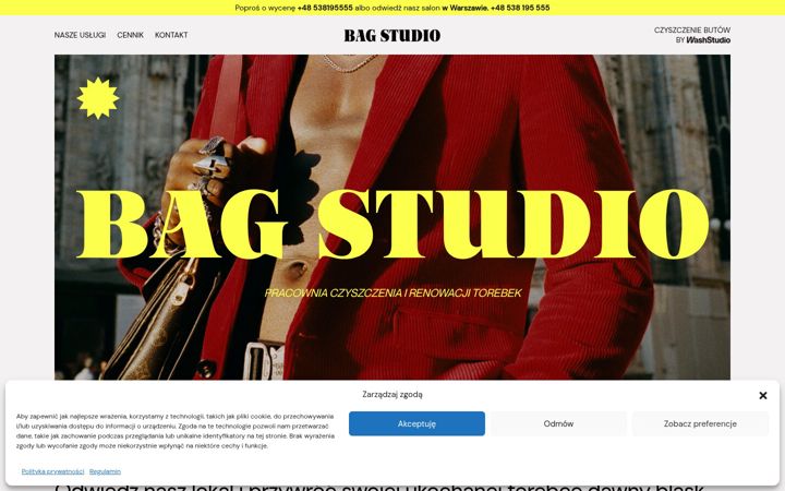 Screenshot of bagstudio.pl