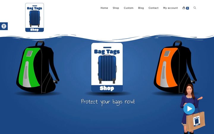 Screenshot of bagtagsshop.com