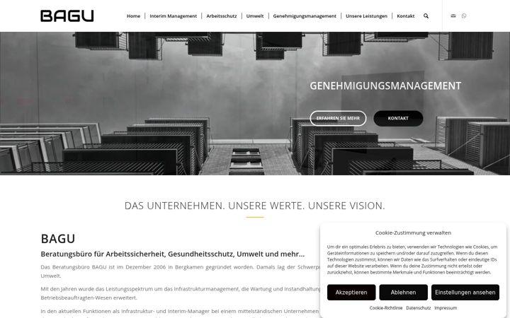 Screenshot of bagu-manager.de