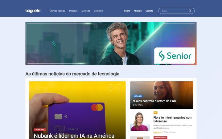 Screenshot of baguete.com.br