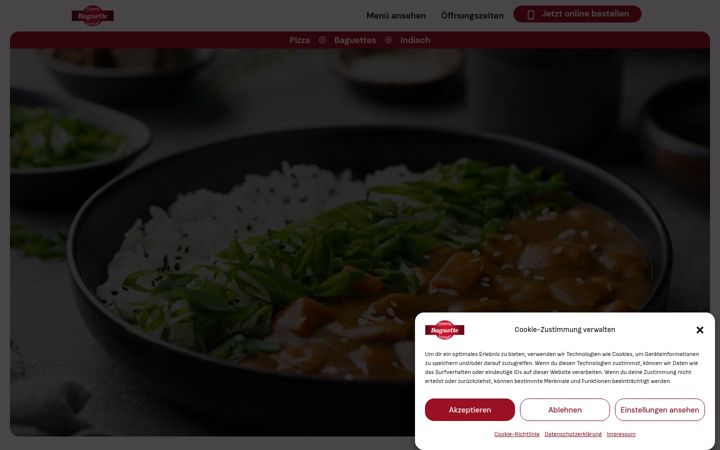 Screenshot of baguetteindi.de