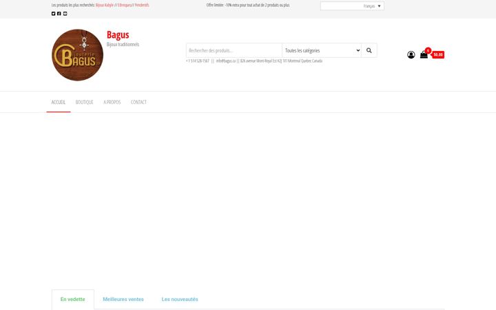 Screenshot of bagus.ca