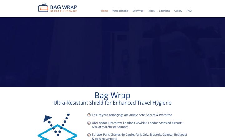 Screenshot of bagwrap.com