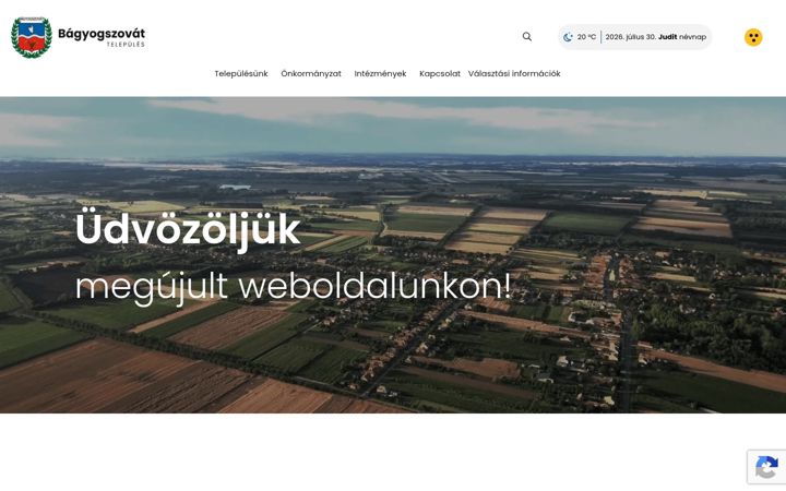 Screenshot of bagyogszovat.hu