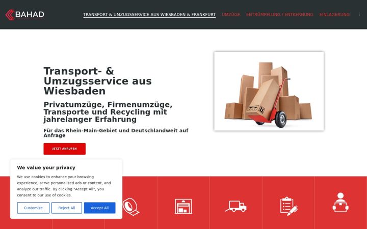 Screenshot of bahadtransport.de