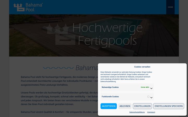 Screenshot of bahama-pool.de