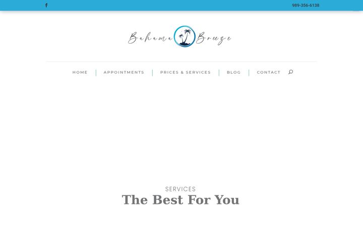 Screenshot of bahamabreezesalon.com