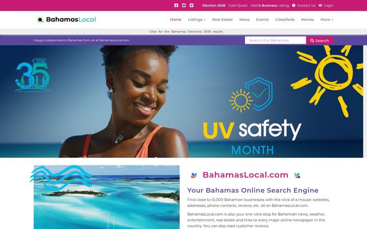 Ekrano kopija bahamaslocal.com