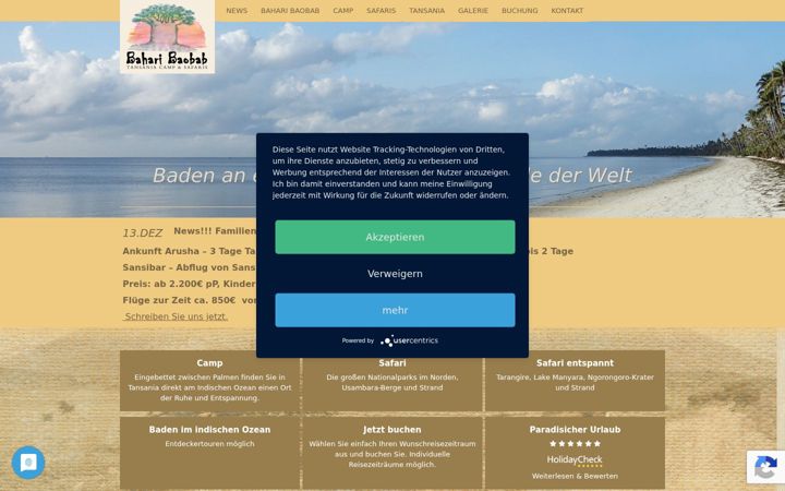 Screenshot of baharibaobab.com