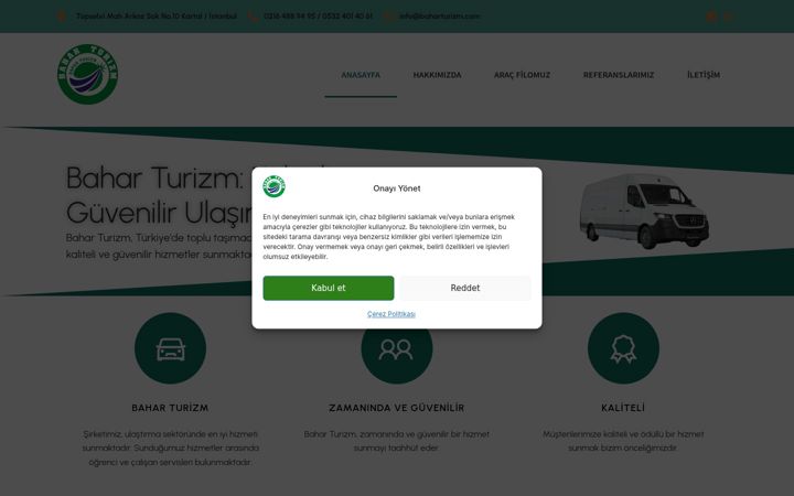 Screenshot of baharturizm.com