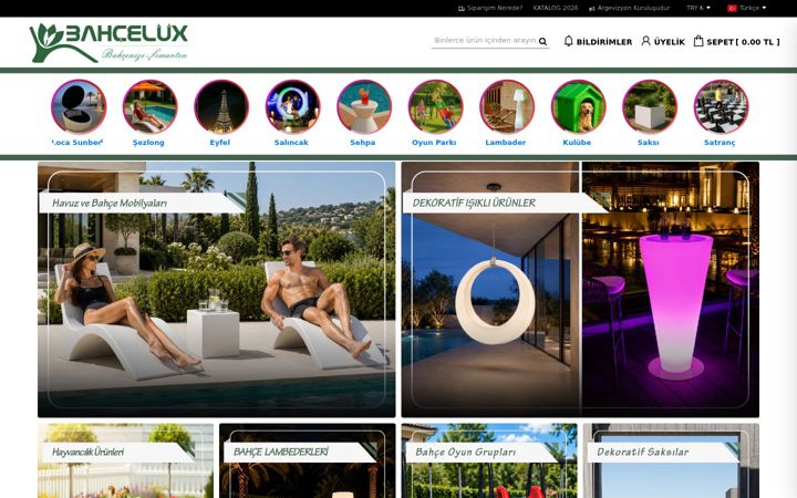 Screenshot of bahcelux.com