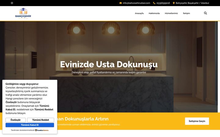 Screenshot of bahcesehirustasi.com
