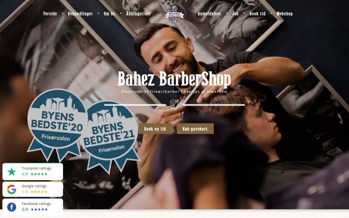 Screenshot of bahezbarbershop.dk