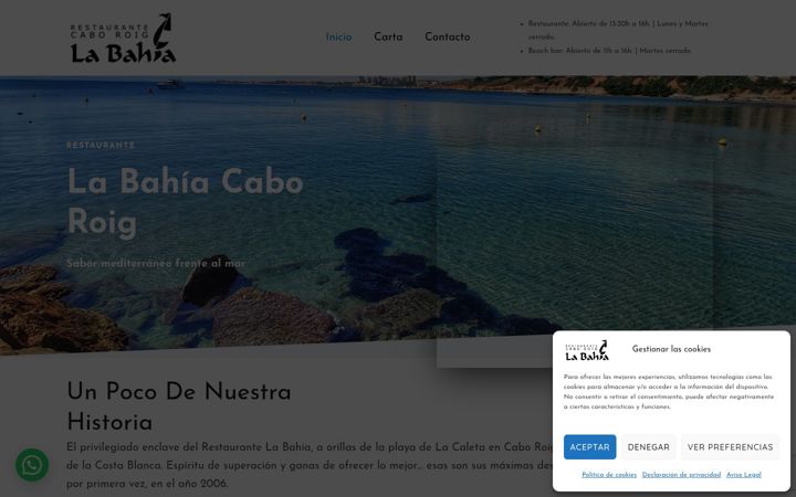 Screenshot of bahiacaboroig.com