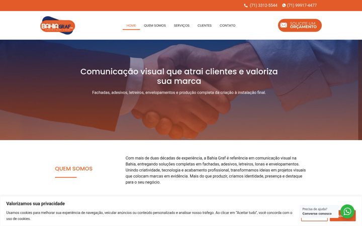 Screenshot of bahiagraf.com.br