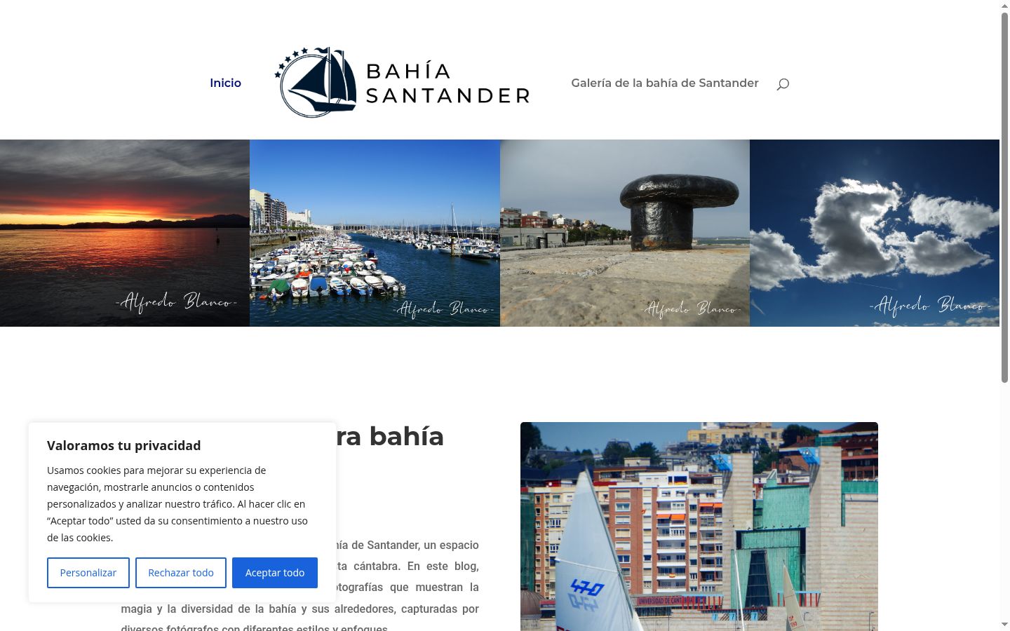 Captura de ecrã do banner de consentimento apresentado antes de qualquer interação