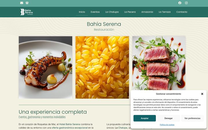 Screenshot of bahiaserenarestauracion.es