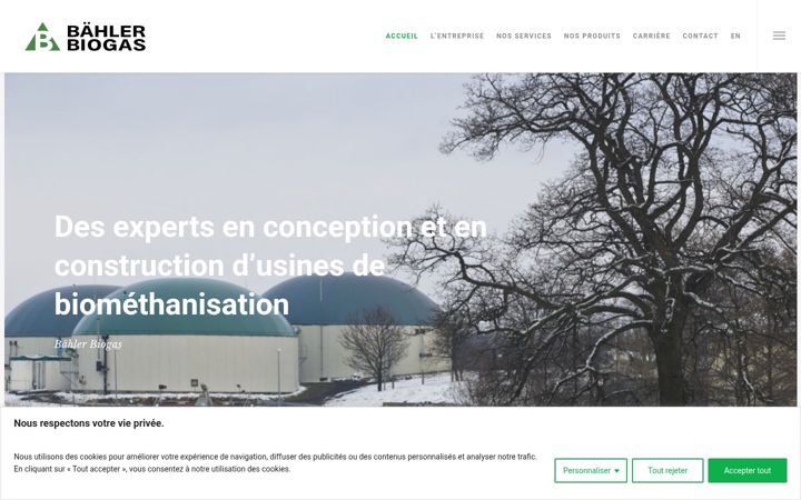Screenshot of bahlerbiogas.ca