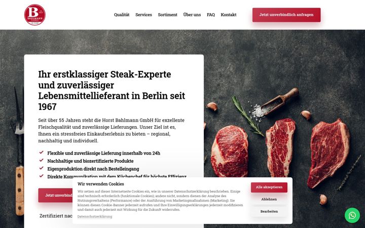 Screenshot of bahlmann-fleisch.de