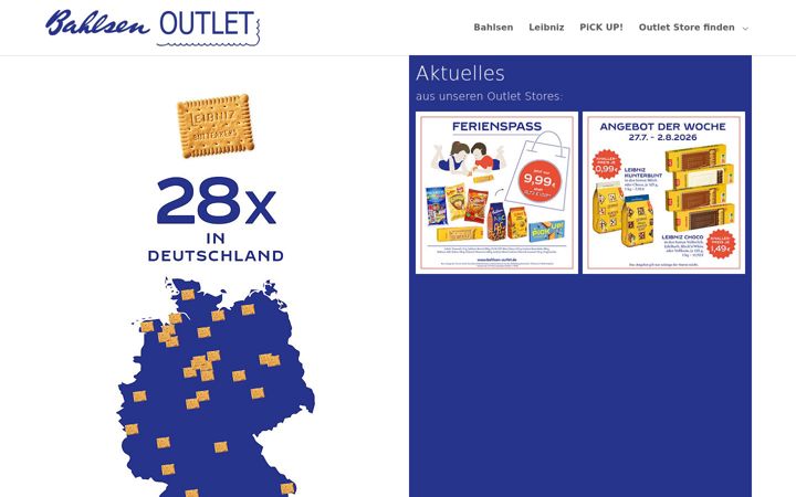 Screenshot of bahlsen-outlet.de